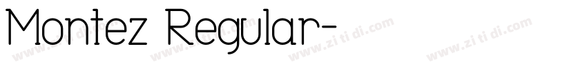 Montez Regular字体转换
